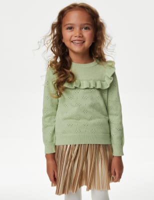 

M&S Collection Strickpullover mit hohem Baumwollanteil (2-8 J.) - Pistachio, Pistachio