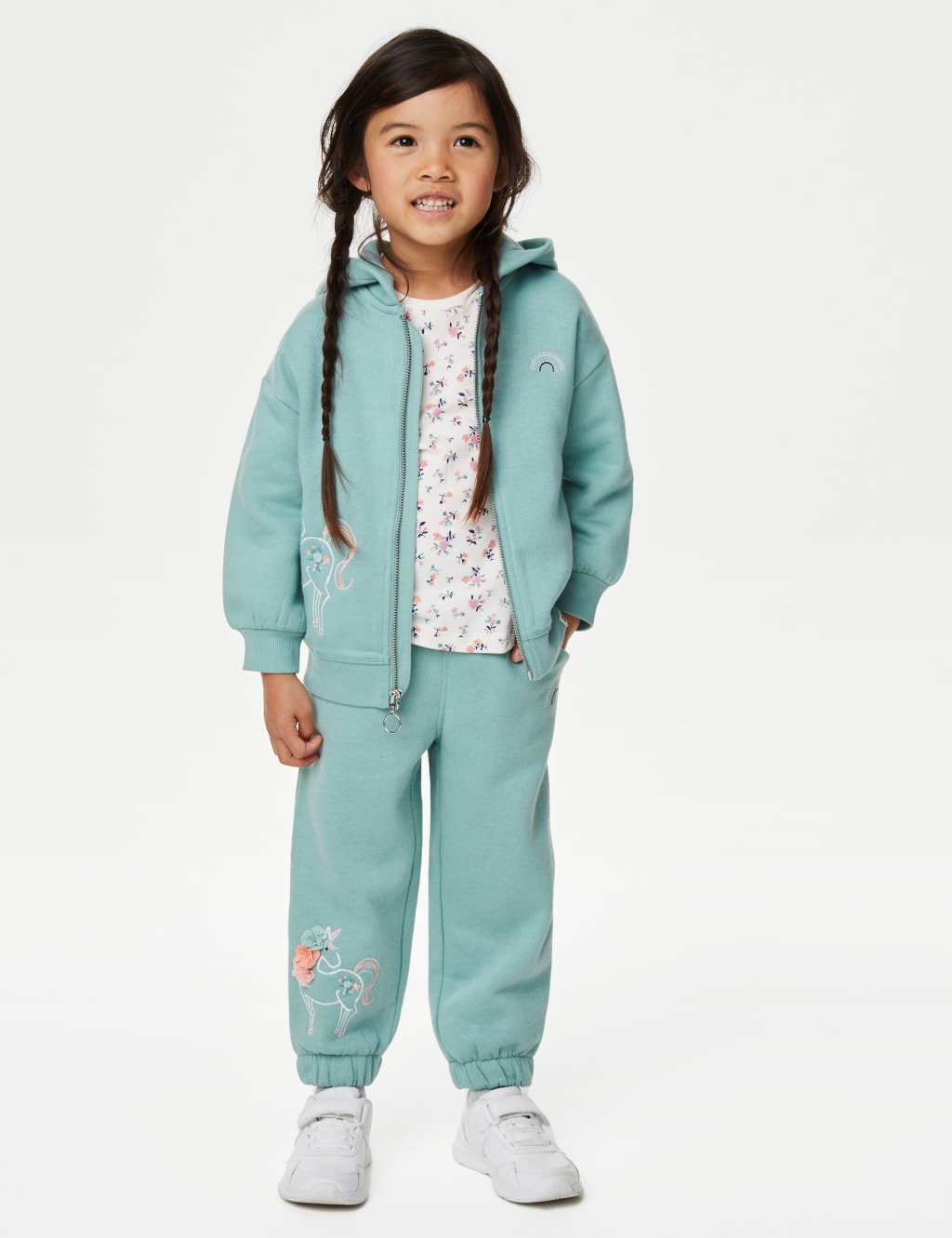 Cotton Rich Unicorn Zip Hoodie (2-8 Yrs) image 3