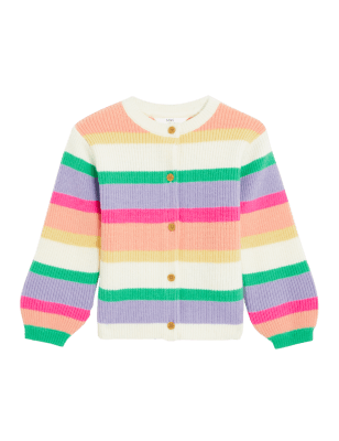 

Girls M&S Collection Rainbow Striped Cardigan (2-8 Yrs) - Multi, Multi