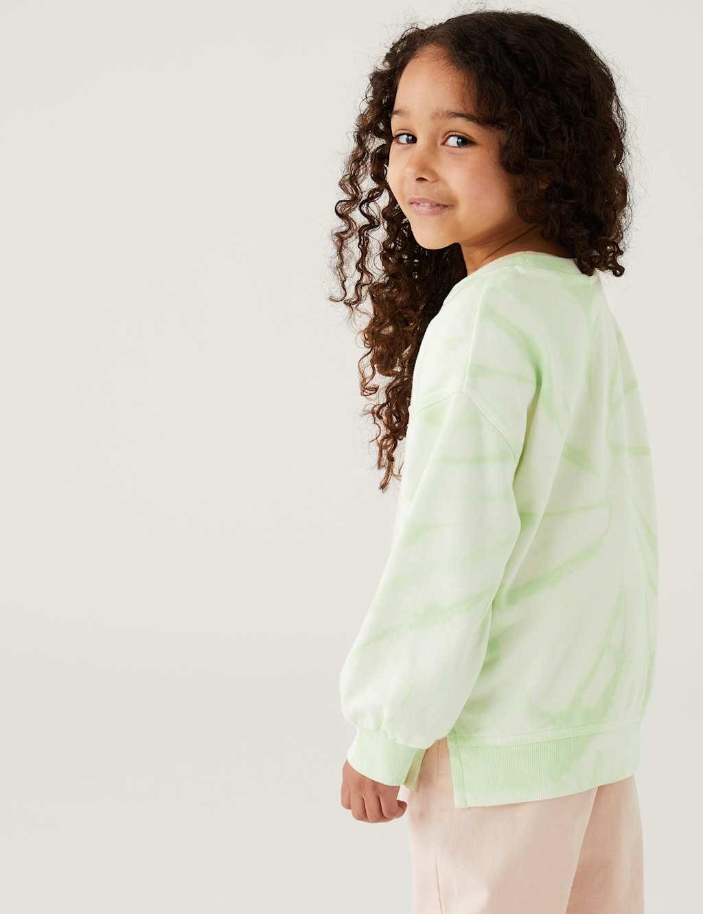 Cotton Rich Butterfly Tie Dye Sweatshirt (2-8 Yrs) image 3
