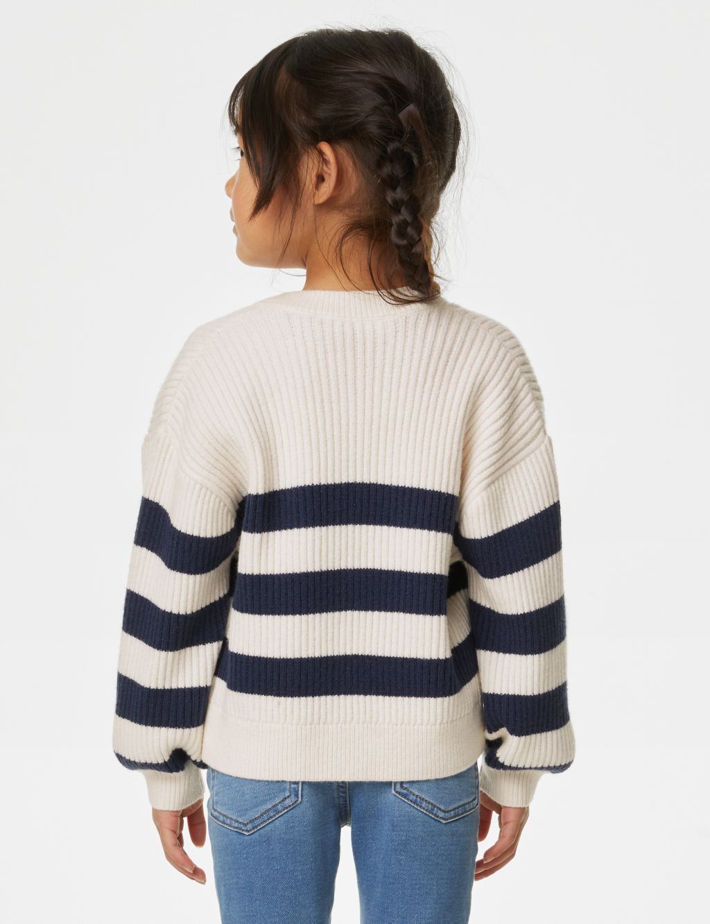 Knitted Striped Cardigan (2-8 Yrs) image 4