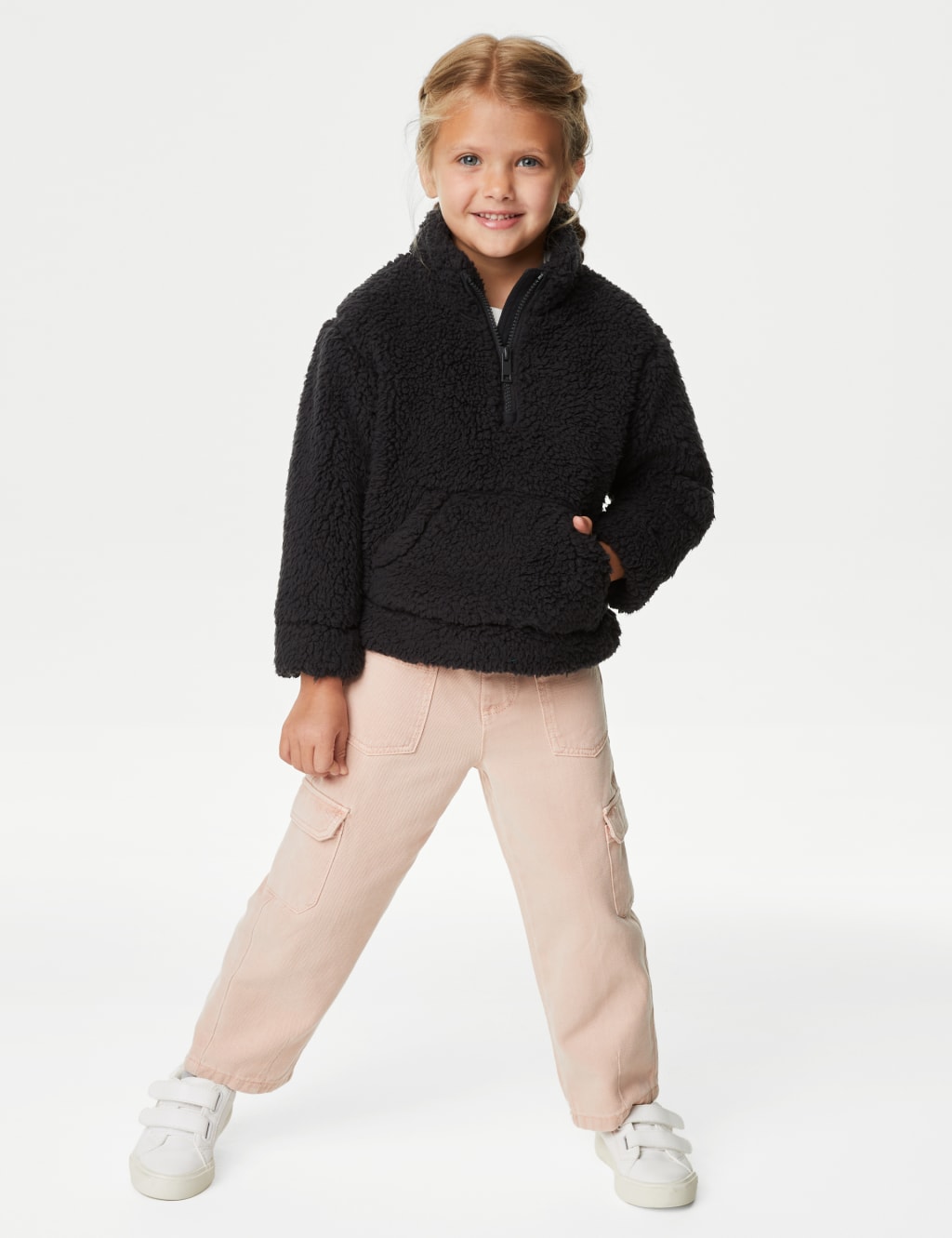 Borg Half Zip Fleece Top (2-8 Yrs) image 1