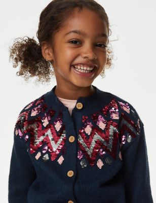Sequin Knitted Cardigan (2-8 Yrs) - BG