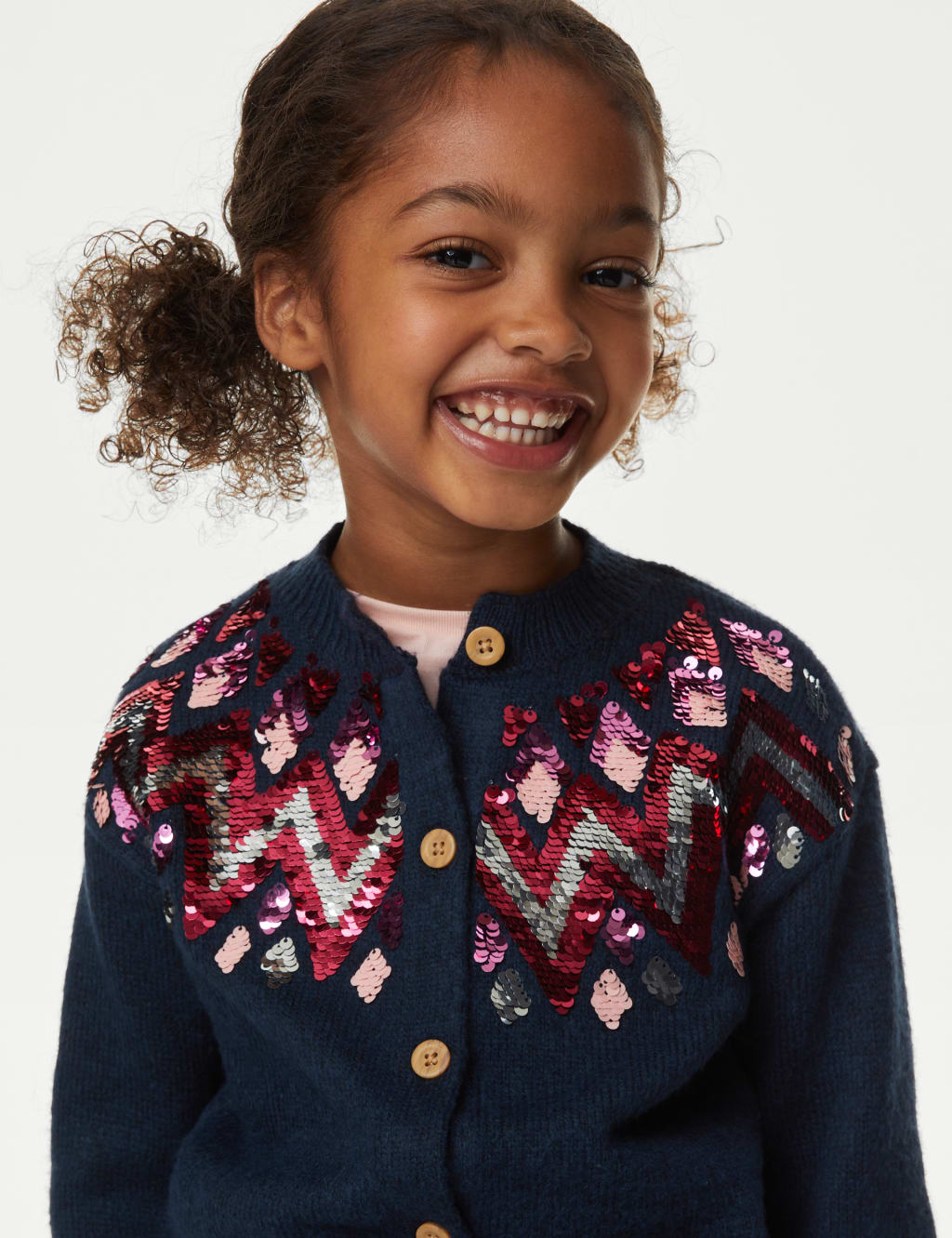 Sequin Knitted Cardigan (2-8 Yrs) image 1