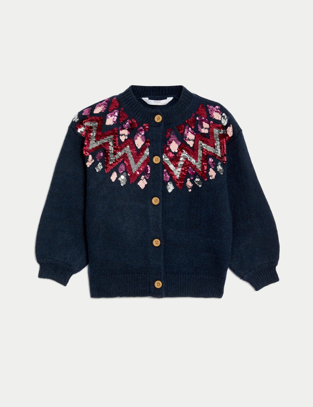 Sequin Knitted Cardigan (2-8 Yrs) image 2