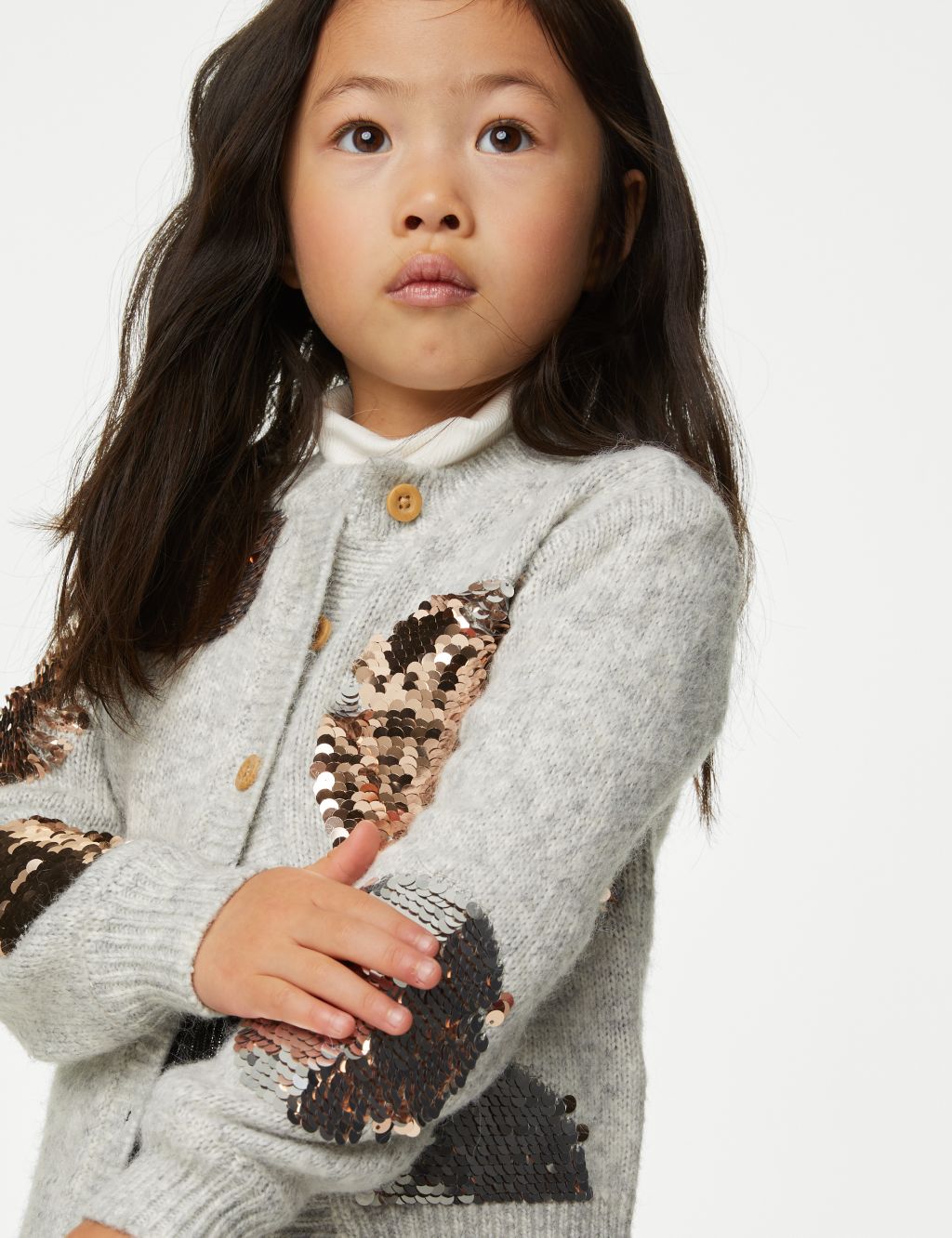 Sequin Spot Knitted Cardigan (2-8 Yrs) image 4