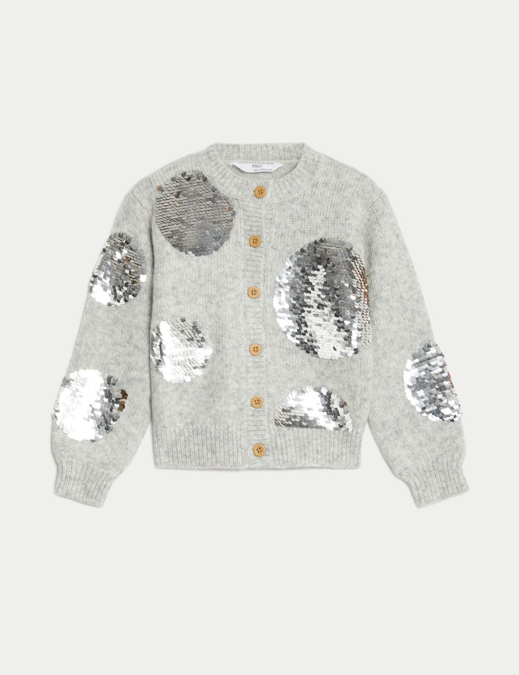 Sequin Spot Knitted Cardigan (2-8 Yrs) image 2