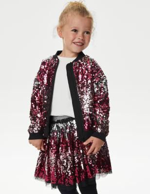 Sequin bomber jacket clearance girl