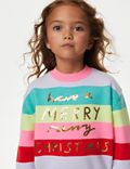 Χριστουγεννιάτικο πουλόβερ στα χρώματα του ουράνιου τόξου (2-8 ετών)