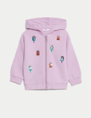 Cotton Rich Sequin Ice Cream Hoodie (2-8 Yrs)