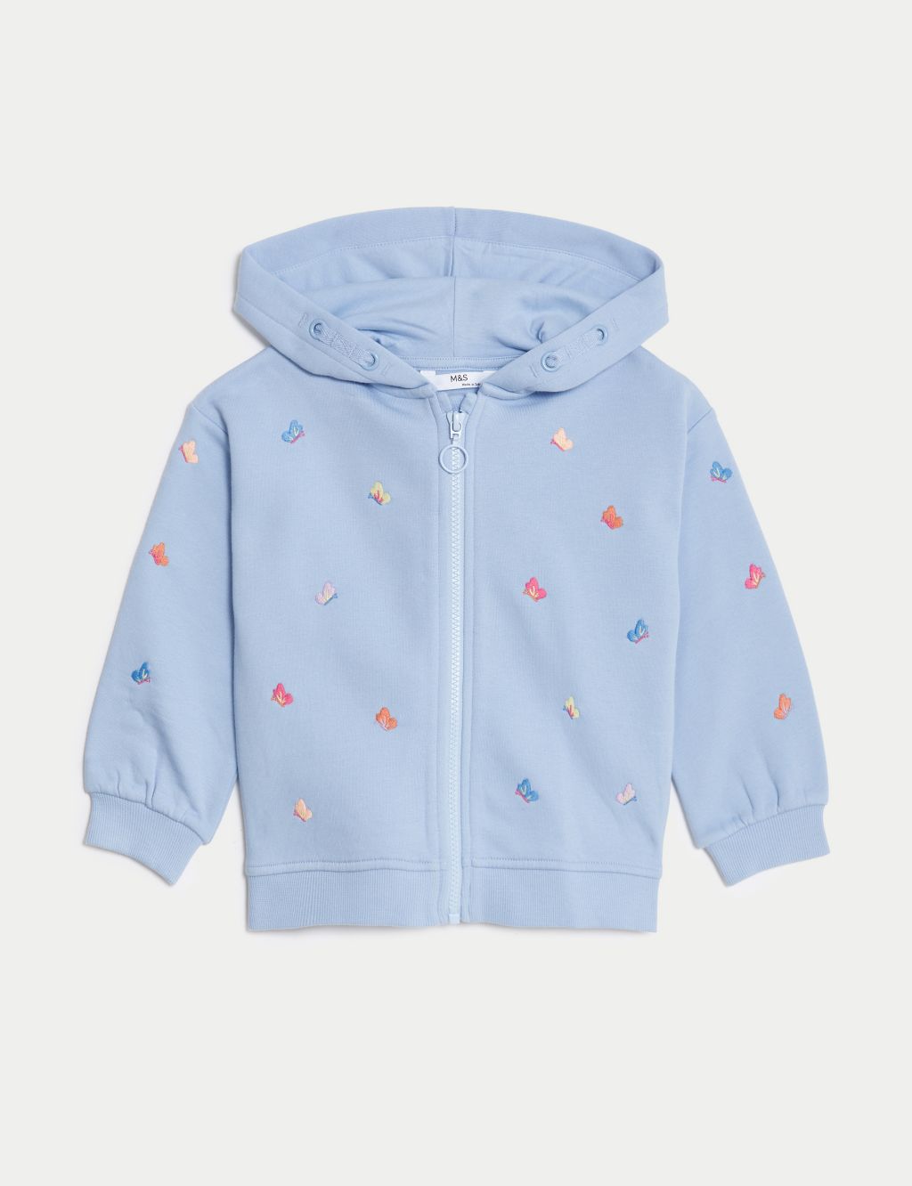 Cotton Rich Butterfly Zip Hoodie (2-8 Yrs) image 2