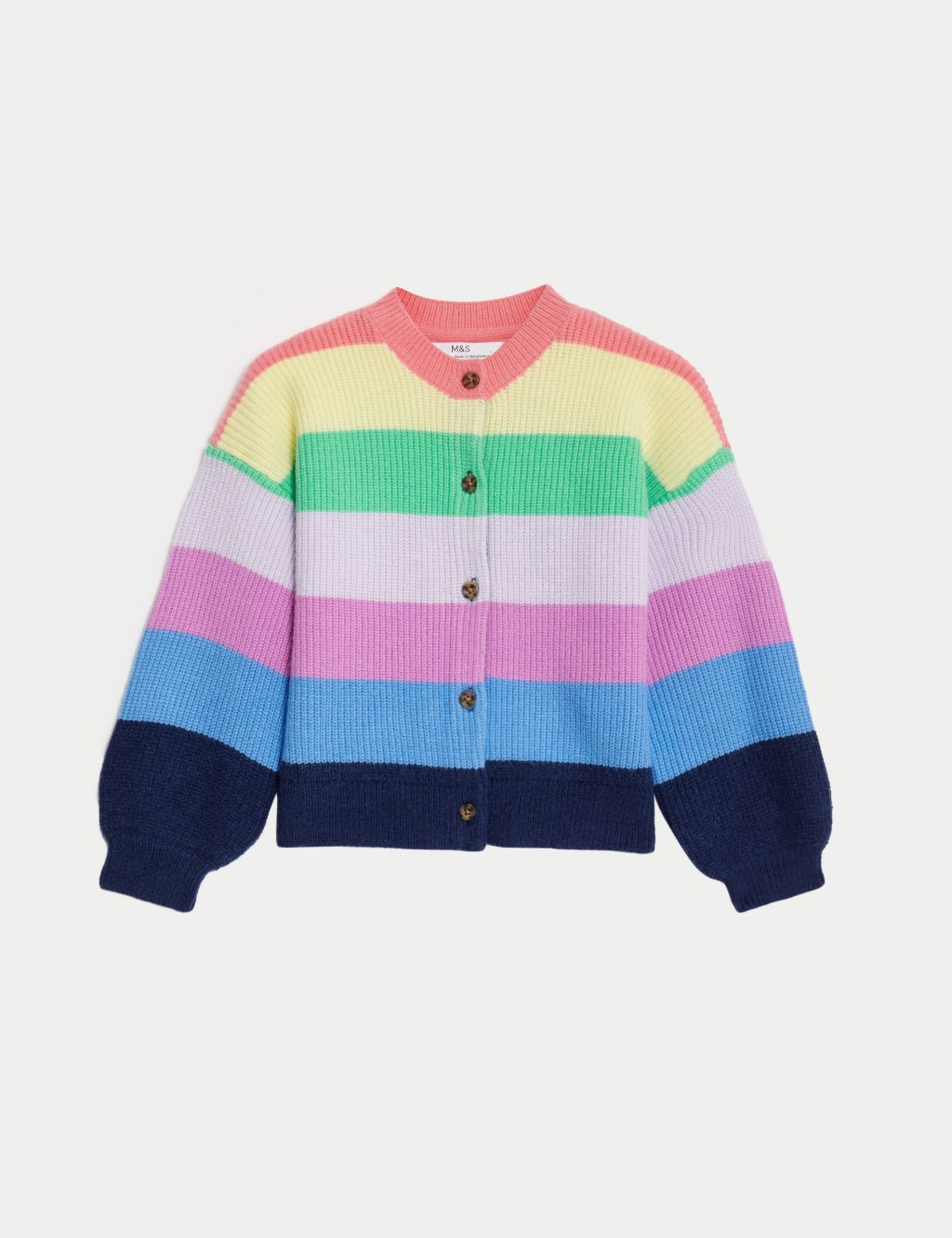 Rainbow Knitted Cardigan (2-8 Yrs) image 2