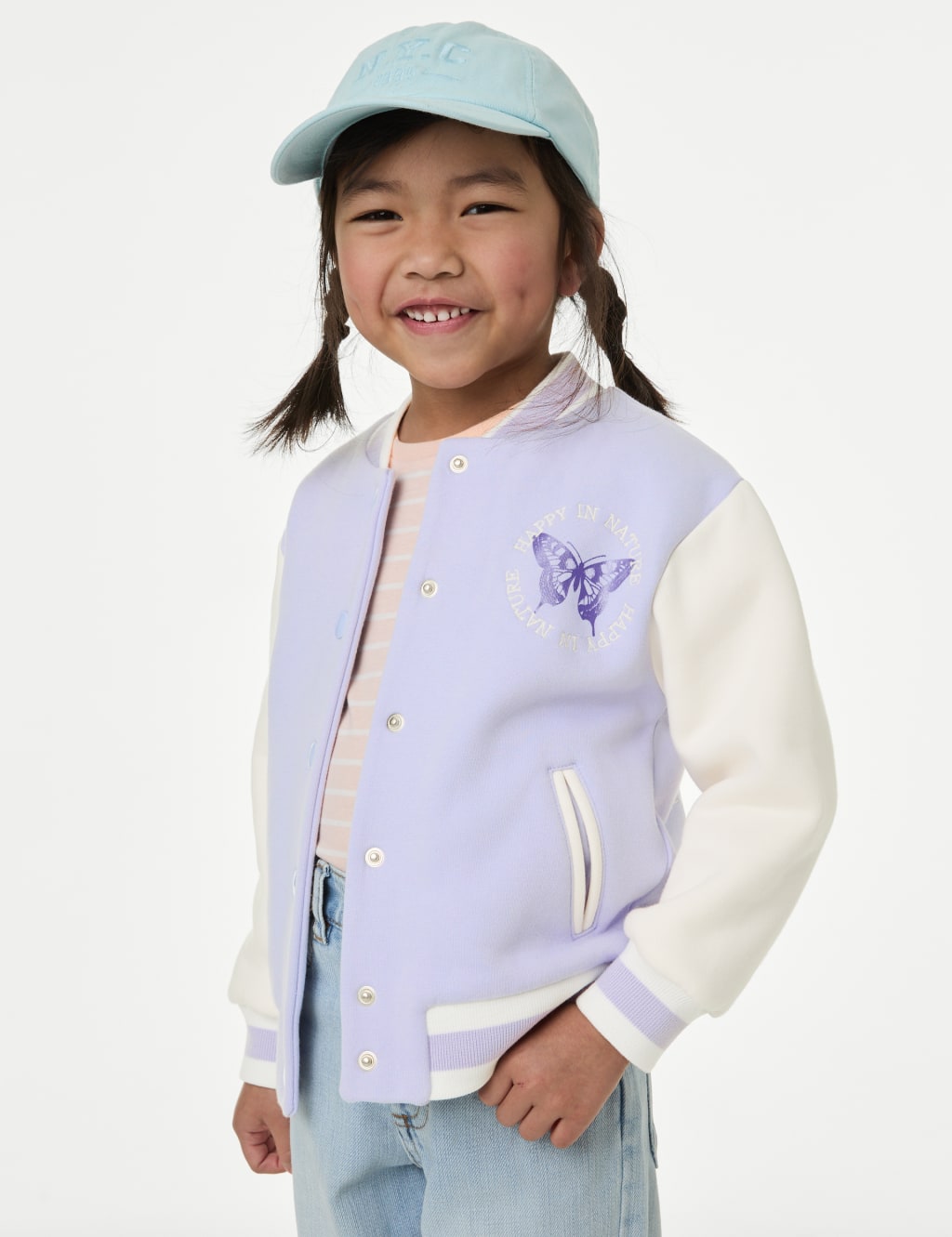 Cotton Rich Butterfly Graphic Bomber (2-8 Yrs)