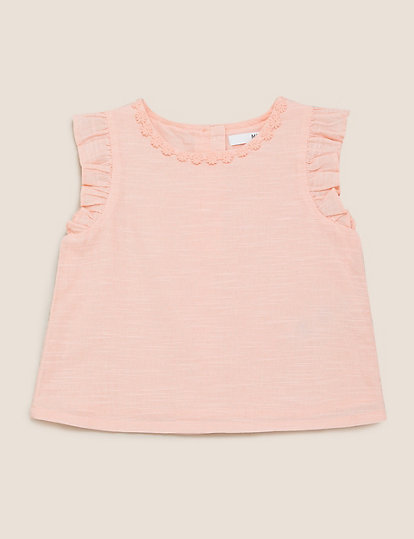 Pure Cotton Flower Top (2-7 Yrs)