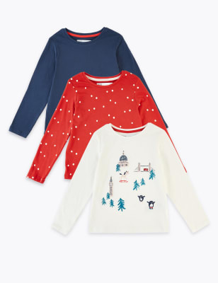 Lot de 3&nbsp;tops de No&euml;l (du 3&nbsp;mois au 7&nbsp;ans)