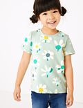 3 Pack Floral & Apple Print T-Shirts (2-7 Years)