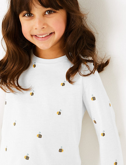 3 Pack Cotton Bee Design Tops (2-7 Years)