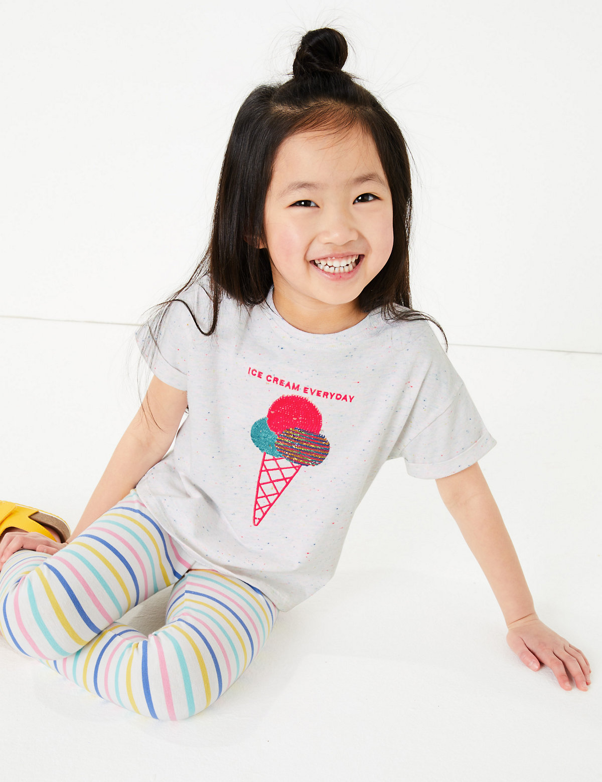 Reversible Sequin Ice Cream T-shirt (2-7 Yrs)