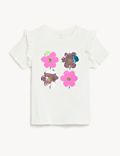 Pure Cotton Sequin Flower T-Shirt