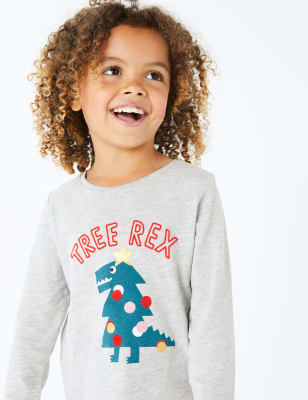 Top avec texte &laquo;&nbsp;Tree Rex&nbsp;&raquo; (du 3&nbsp;mois au 7&nbsp;ans)