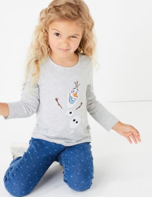 T-shirt en coton &agrave; motif Olaf de La Reine des Neiges&nbsp;2 de Disney (du 2 au 10&nbsp;ans)