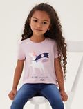 Cotton Unicorn Hero Print T-Shirt