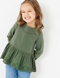 Cotton Broderie Frill Blouse (2-7 Yrs)
