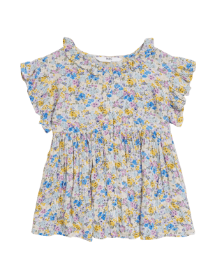 

Girls M&S Collection Floral Blouse (2-7 Yrs) - Multi, Multi