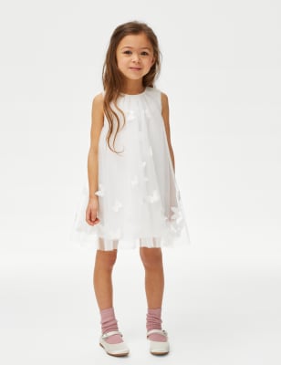 Butterfly Applique Dress (2-7 Yrs) - AL