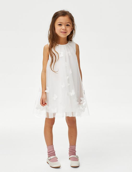 Butterfly Applique Dress (2-7 Years)