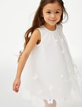 فستان مزين بنقشة فراشة (2-7 سنوات)