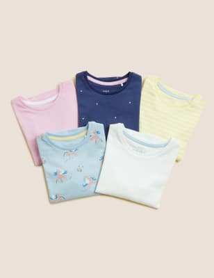 

Girls M&S Collection 5pk Pure Cotton Unicorn Tops (2-7 Yrs) - Multi, Multi