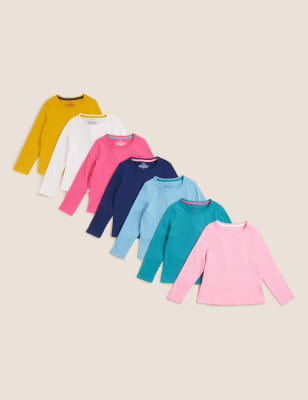 

Girls M&S Collection 7pk Pure Cotton Plain Top (2-7 Yrs) - Multi, Multi