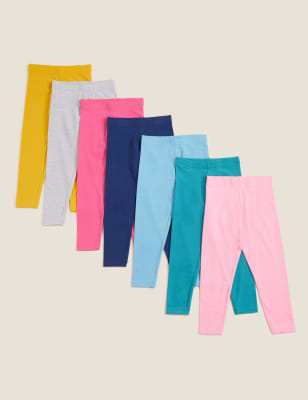 

Girls M&S Collection 7pk Cotton Rich Leggings (2-7 Yrs) - Multi, Multi