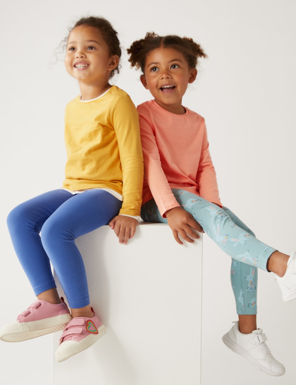 5pk Pure Cotton Bunny & Plain Tops (2 - 7 Yrs) image 2