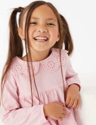 

Girls M&S Collection Pure Cotton Embroidered Top (2-7 Yrs) - Pink, Pink
