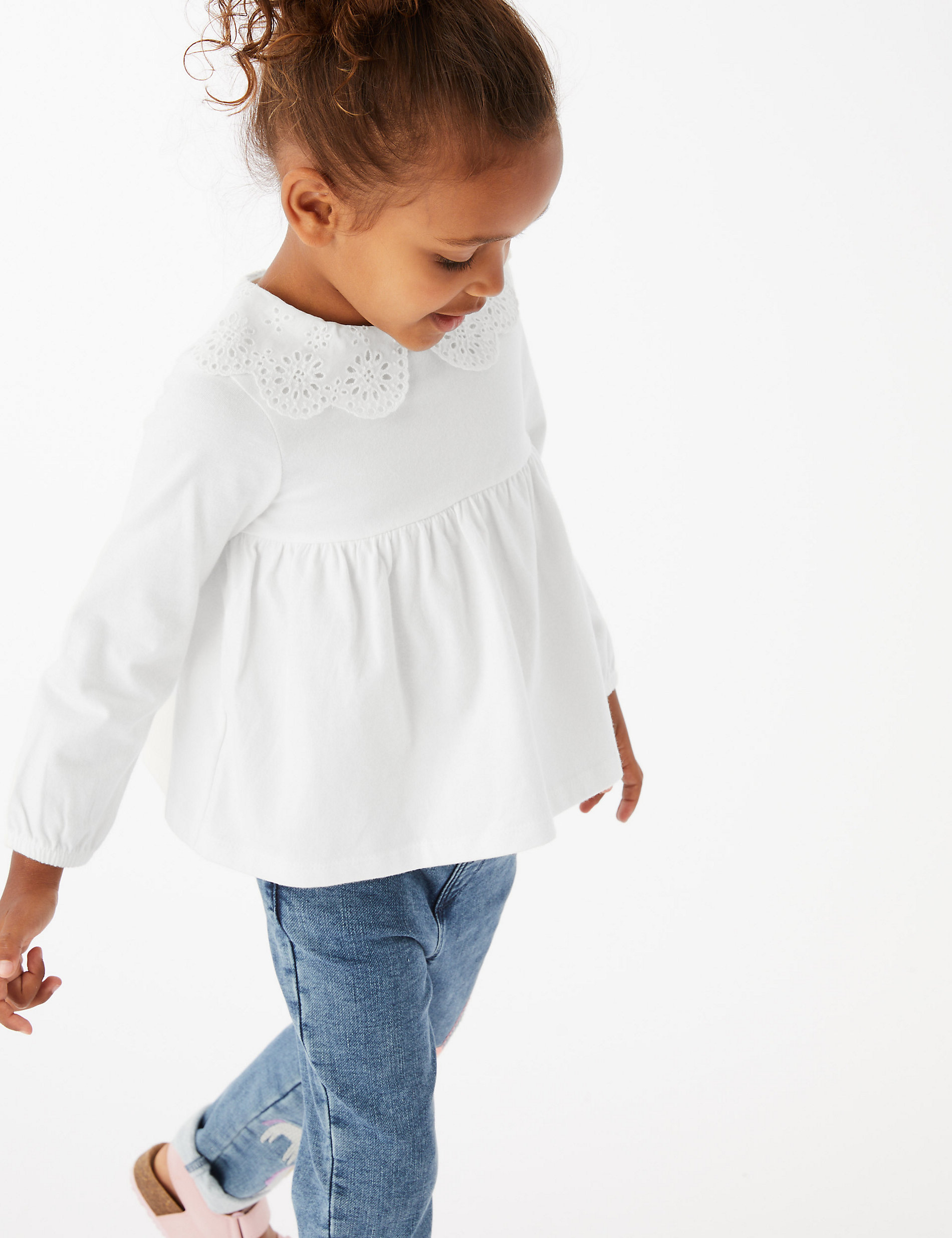 Pure Cotton Embroidered Top (2-7 Yrs) | M&S NL