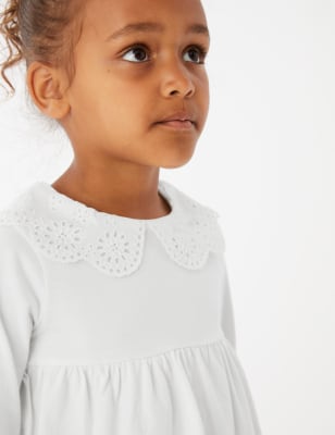 

Girls M&S Collection Pure Cotton Embroidered Top (2-7 Yrs) - White, White