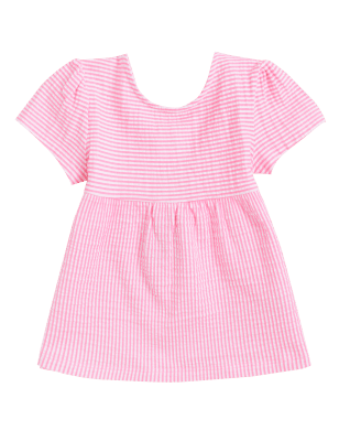 

M&S Collection Top de rayas de algodón (2-7 años) - Pink, Pink