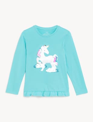 

Girls M&S Collection Pure Cotton Sequin Unicorn Top (2-8 Yrs) - Aqua, Aqua