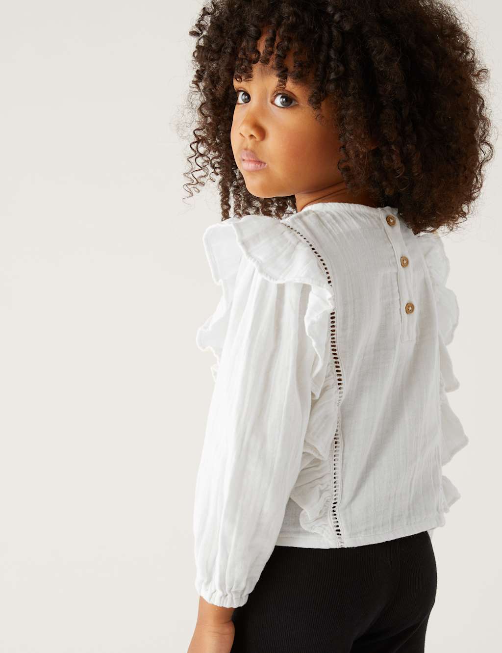 Pure Cotton Frill Blouse (2-8 Yrs) image 3