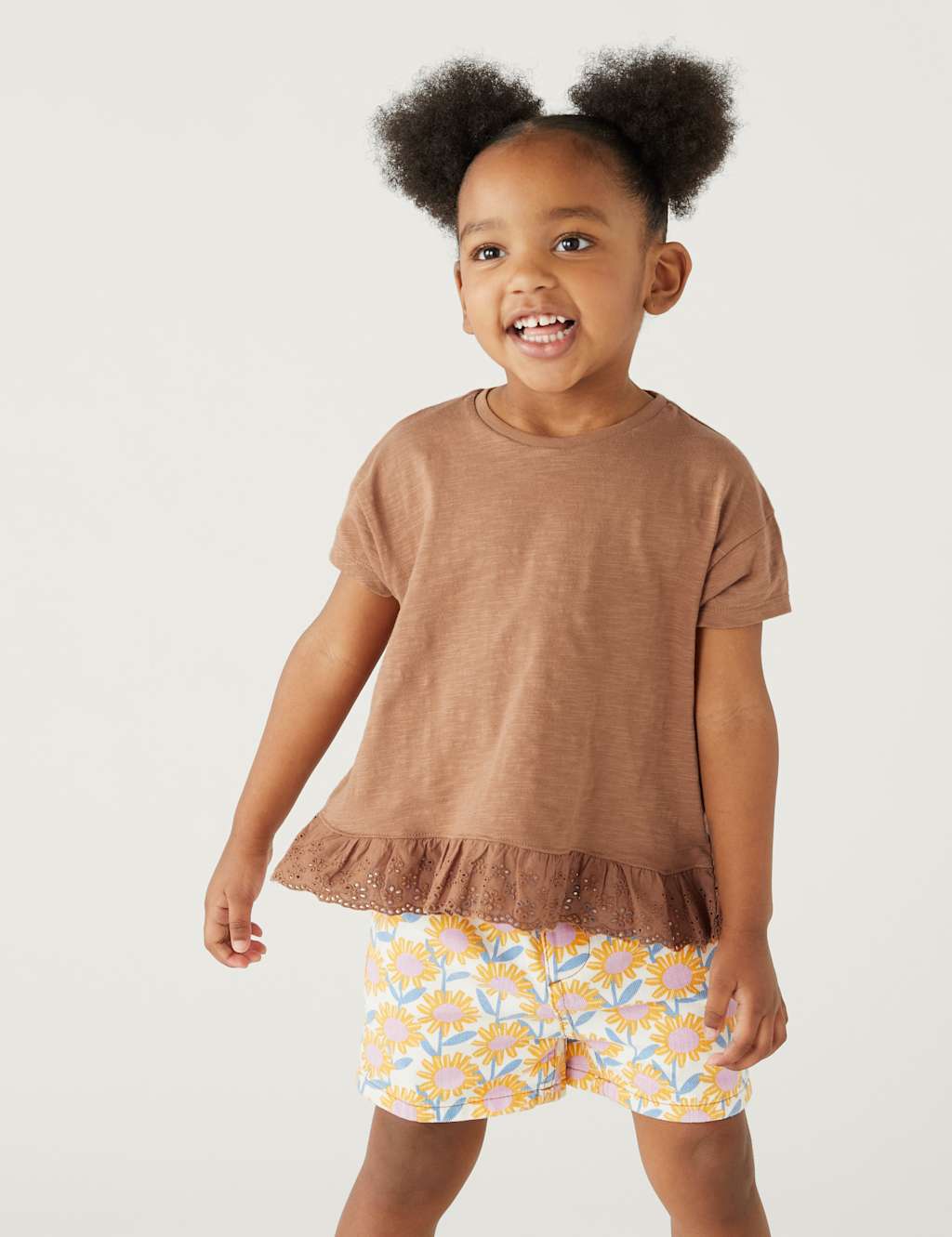 Pure Cotton Frill Top (2-8 Yrs) image 2