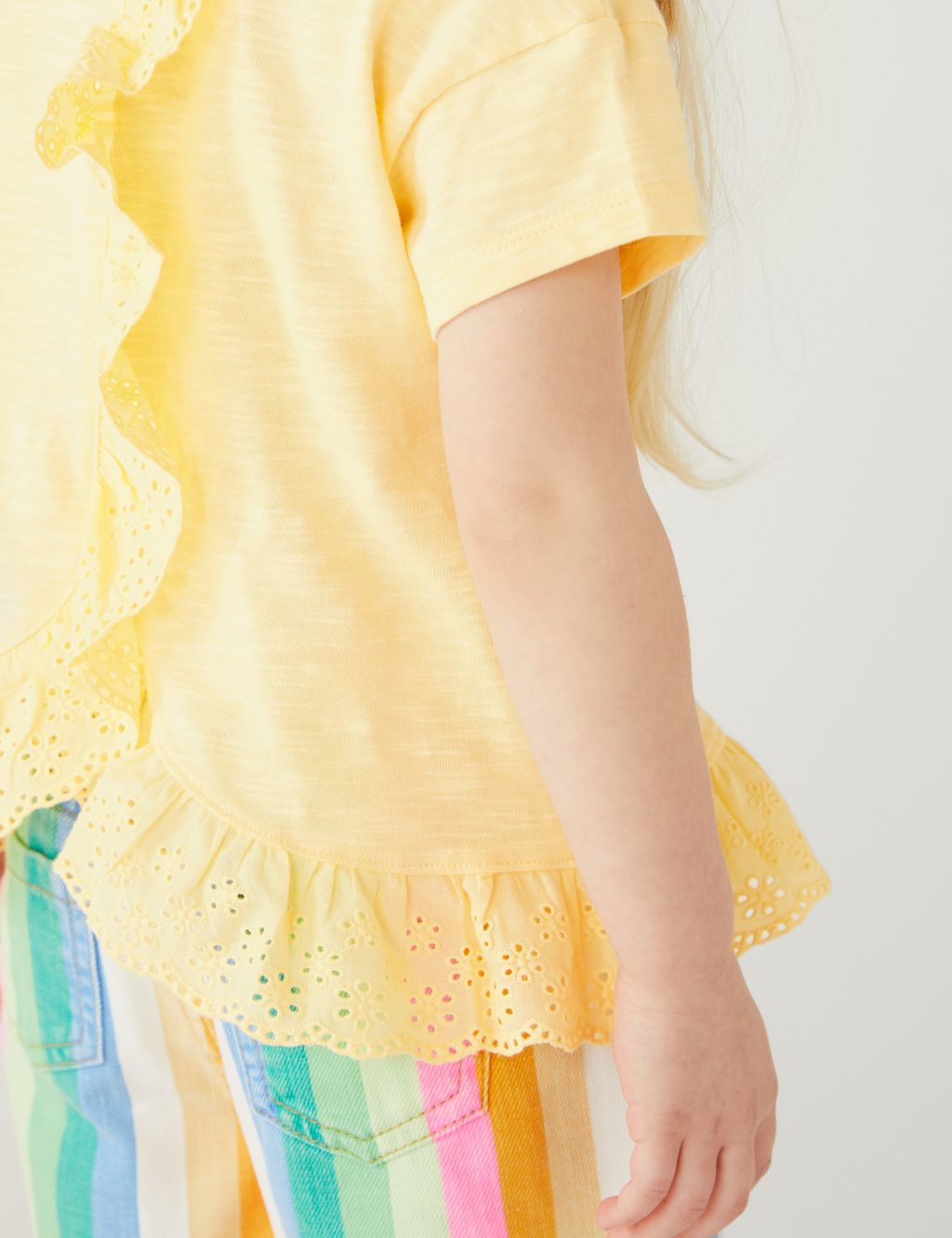 Pure Cotton Frill Top (2-8 Yrs) image 2