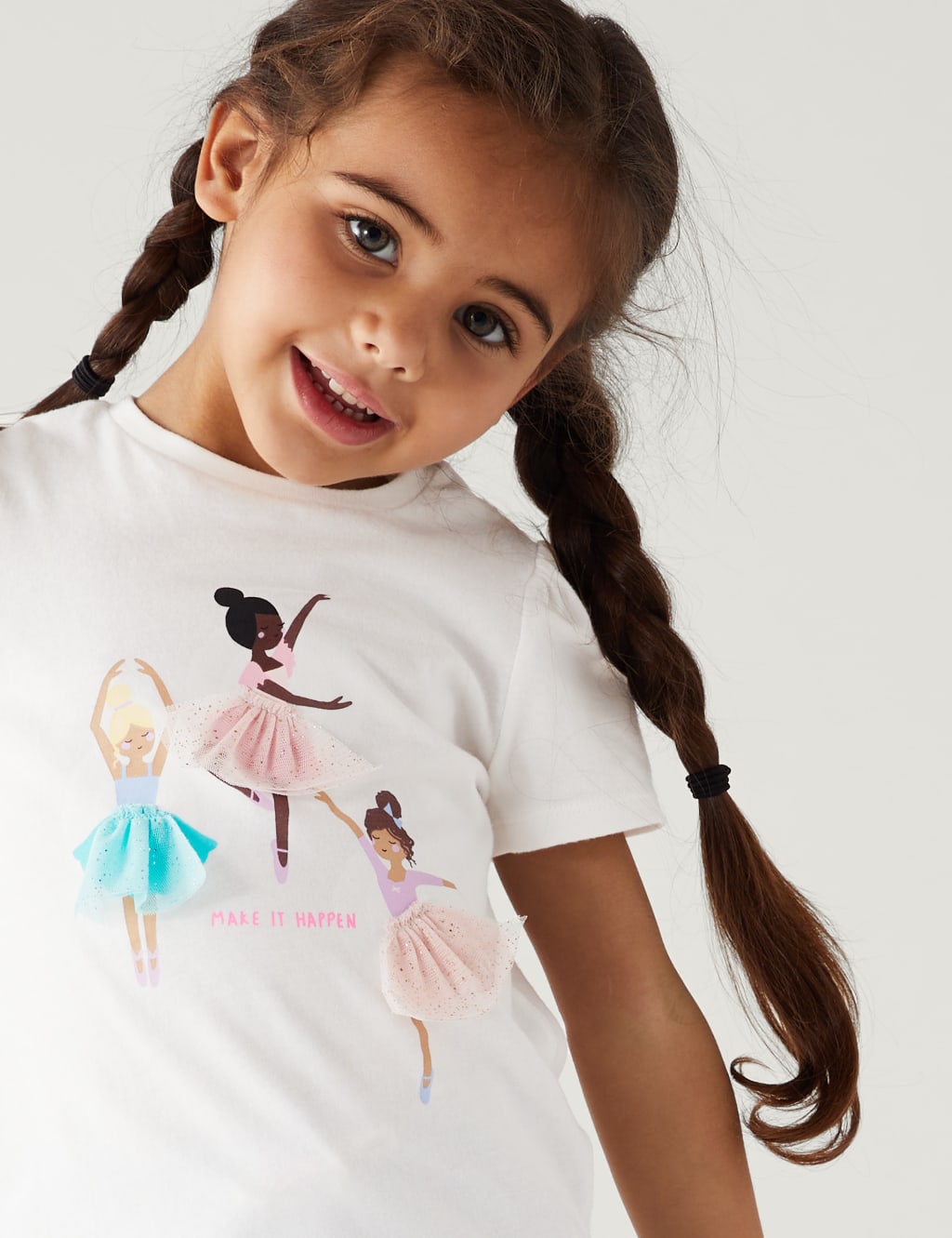 5pk Pure Cotton Printed Tops (2 - 8 Yrs) image 2