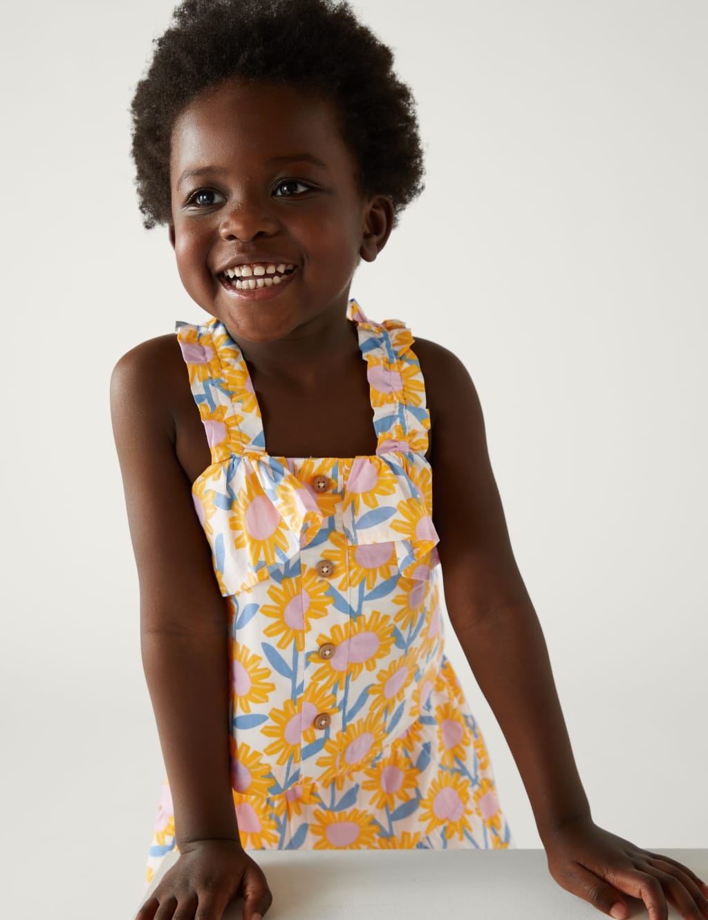 Pure Cotton Sunflower Top (2-8 Yrs) image 1