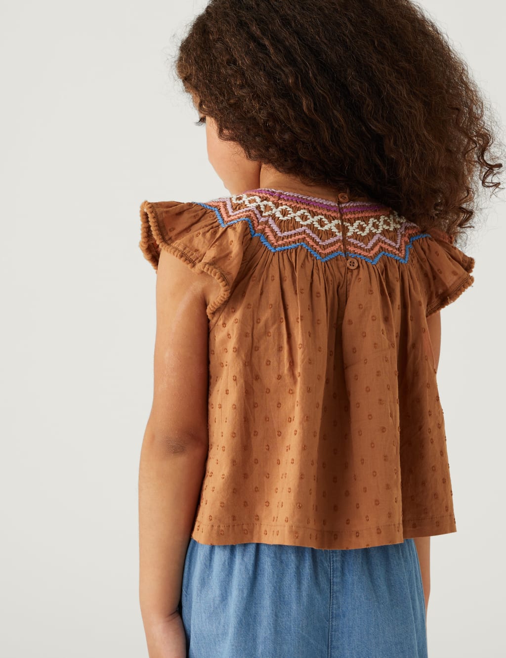 Pure Cotton Embroidered Top (2-8 Yrs) image 3