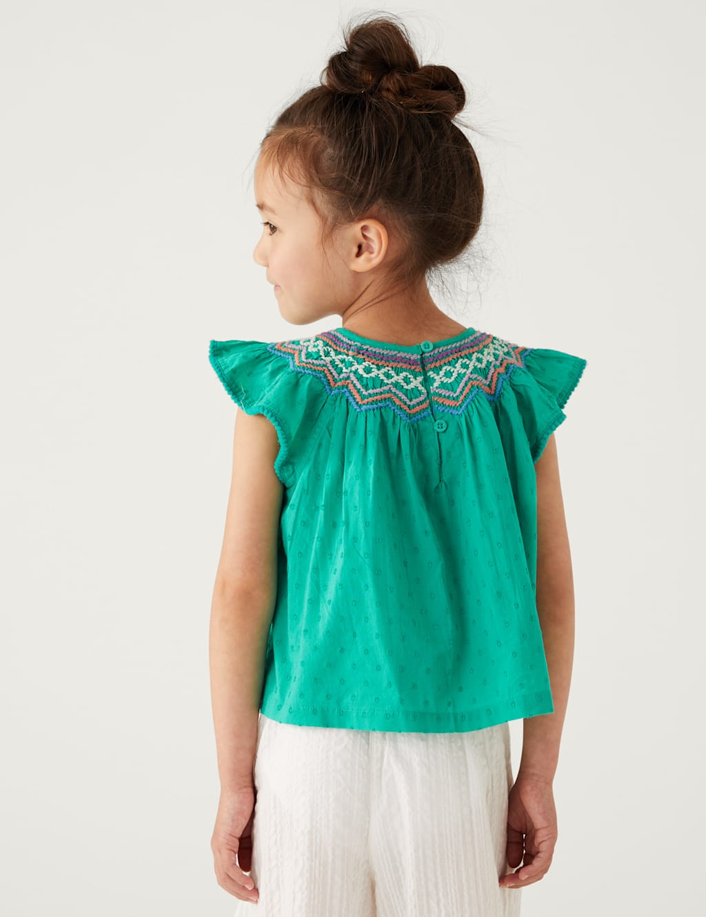 Pure Cotton Embroidered Top (2-8 Yrs) image 3