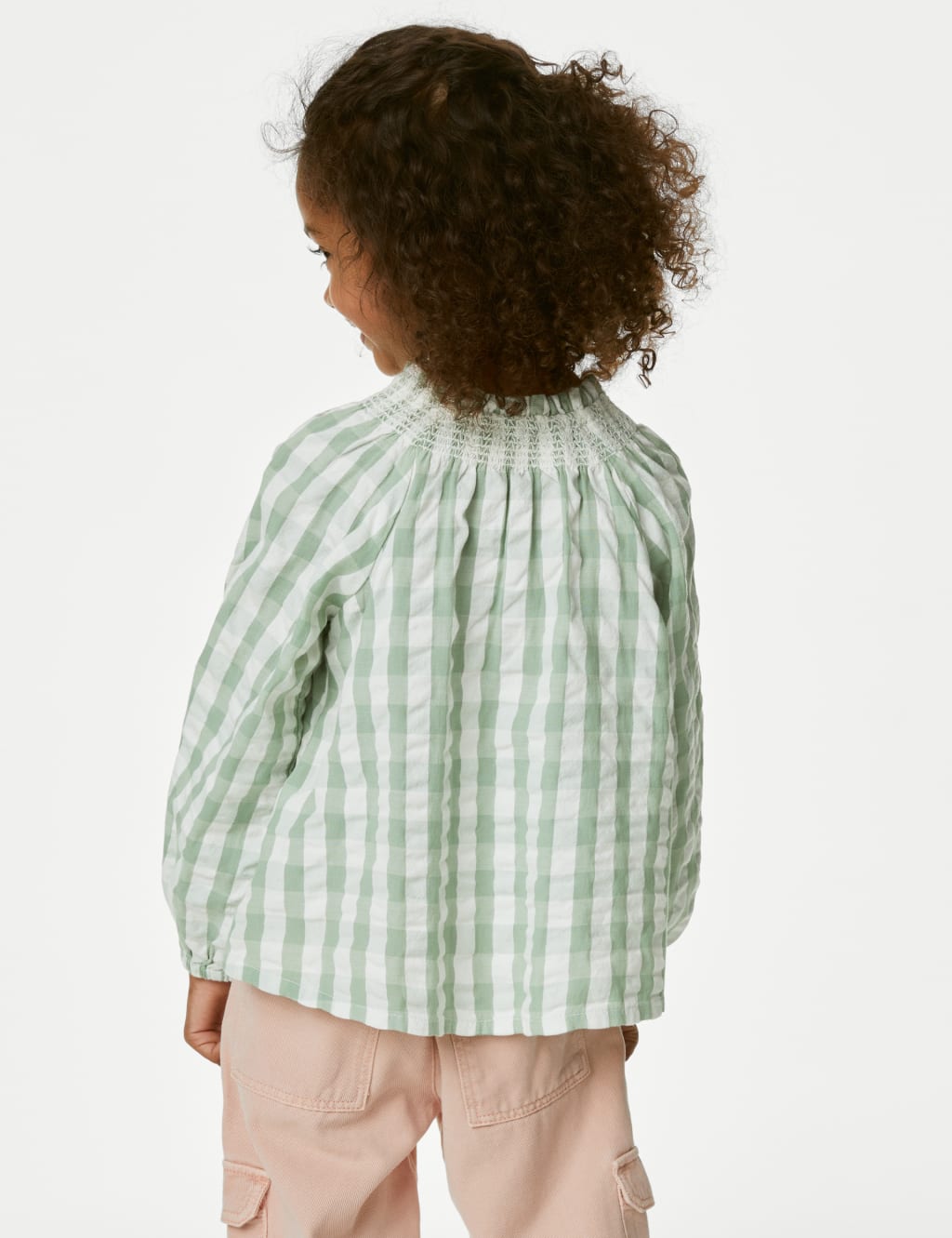Pure Cotton Gingham Blouse (2-8 Yrs) image 4