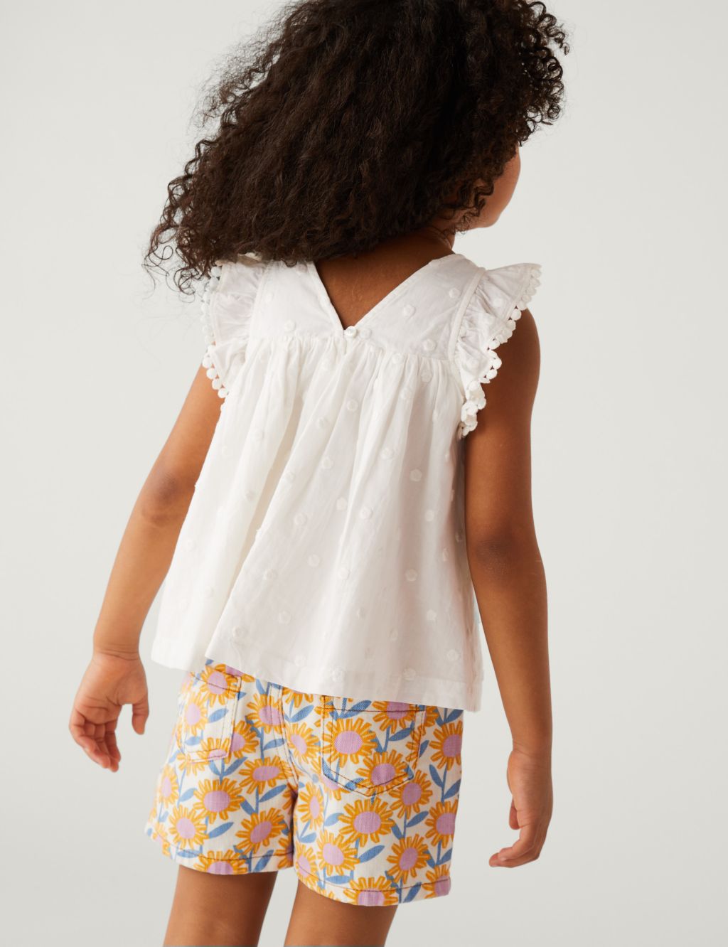 Pure Cotton Spotted Top (2-8 Yrs) image 3