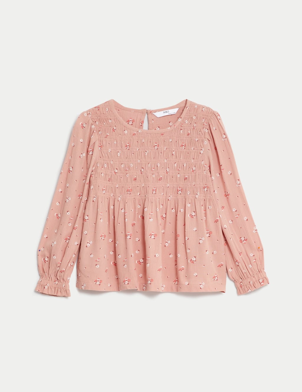 Floral Shirred Blouse (2-8 Yrs) image 2